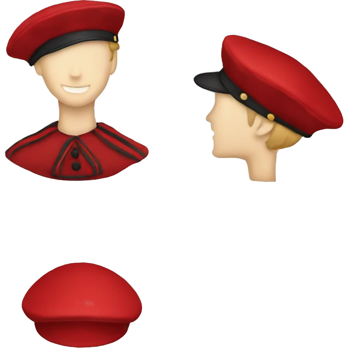 Velvet red sailor hat emoji