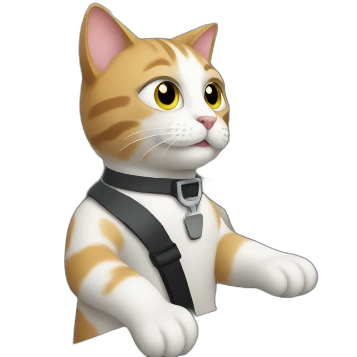 A cat driving a car  emoji