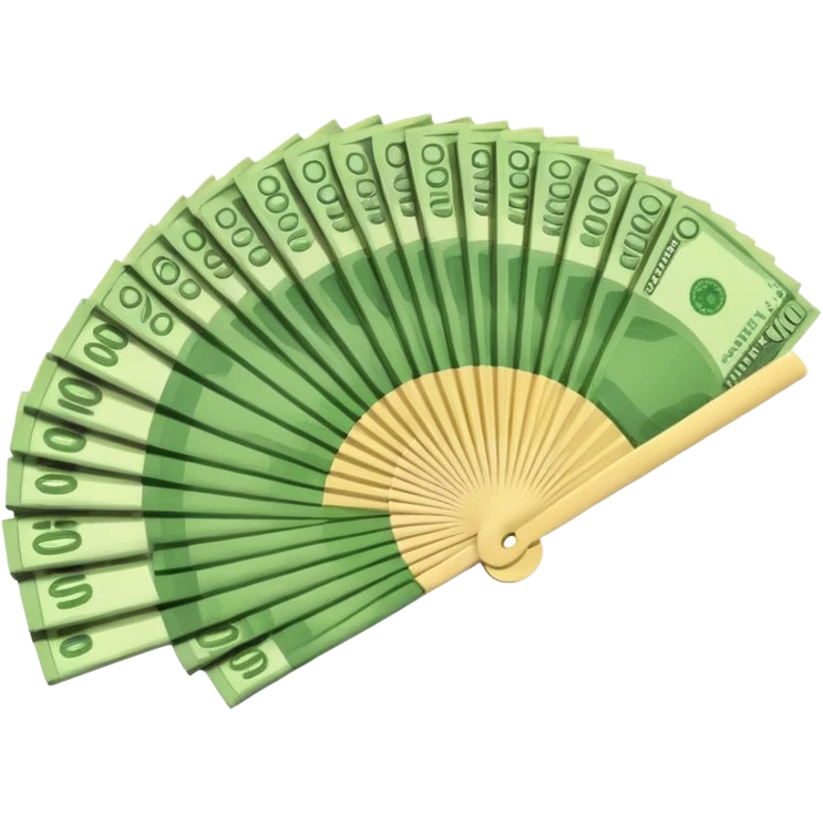 fanned out money bills emoji