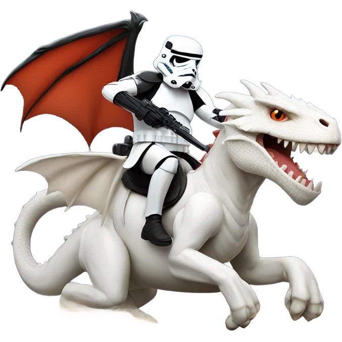 Storm trooper riding a dragon emoji
