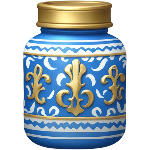 flame on jar egypt gold white blue  emoji