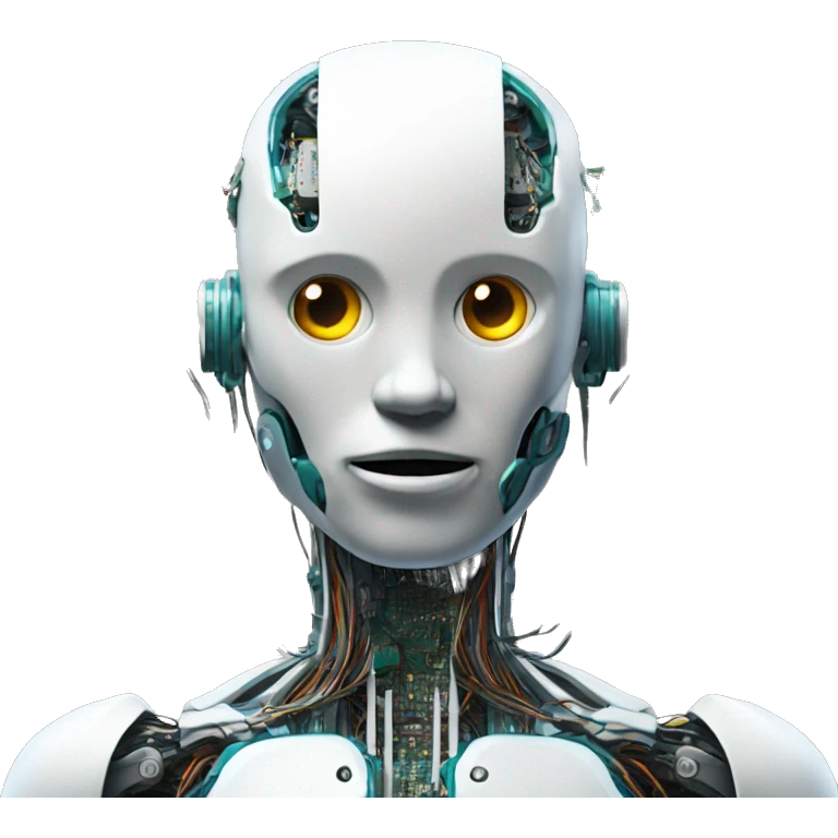 errored cyborg with wires and circuits  emoji