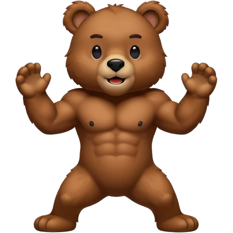 Jumping bear emoji