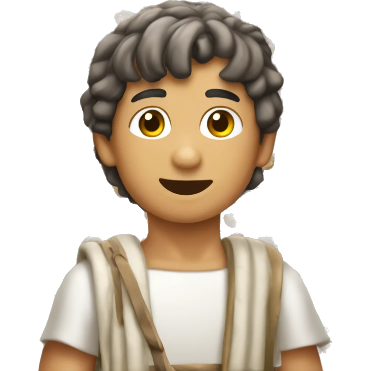 niño haciendo un mosaico romano emoji