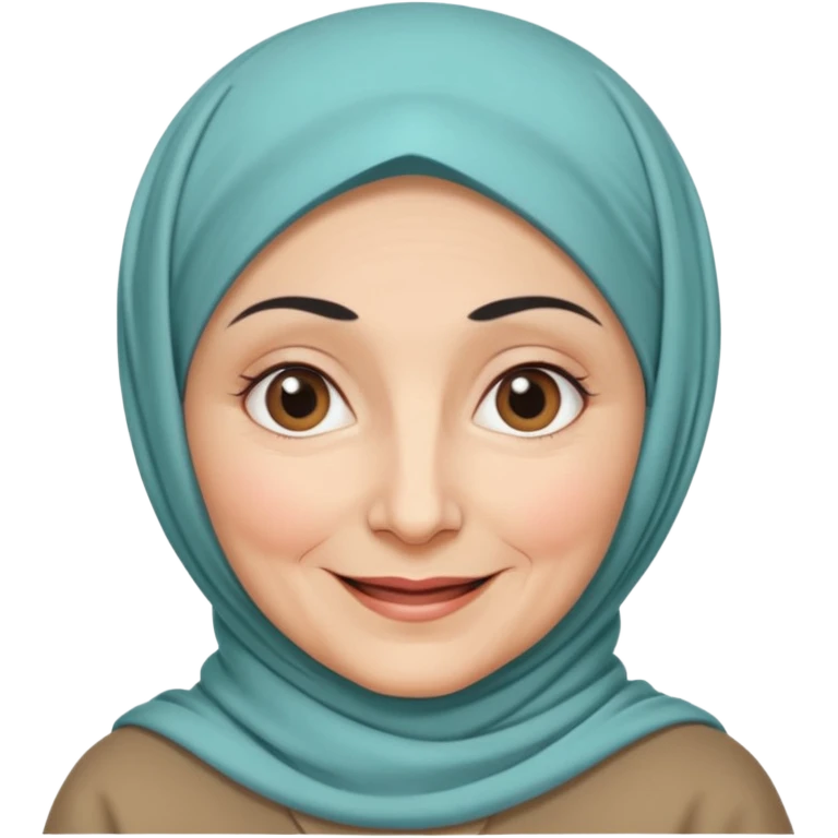 OLD WHITE WOMAN HIJAB BLACK EYEBROWS SMILE emoji