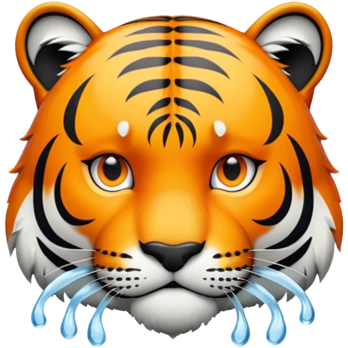 tiger cooled off with ice emoji