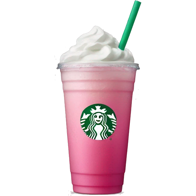 Starbucks pink coconut refresher  emoji