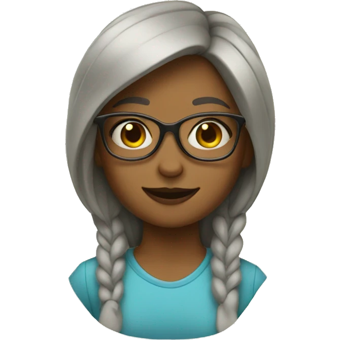 girl with glasses emoji
