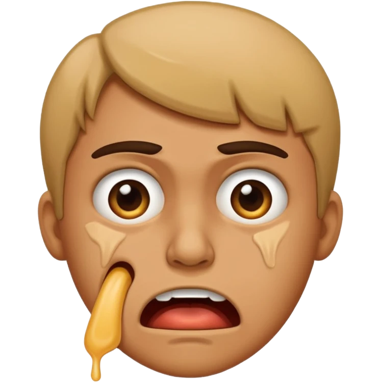 Disgust - strong feeling of revulsion or aversion -  about to vomit emoji