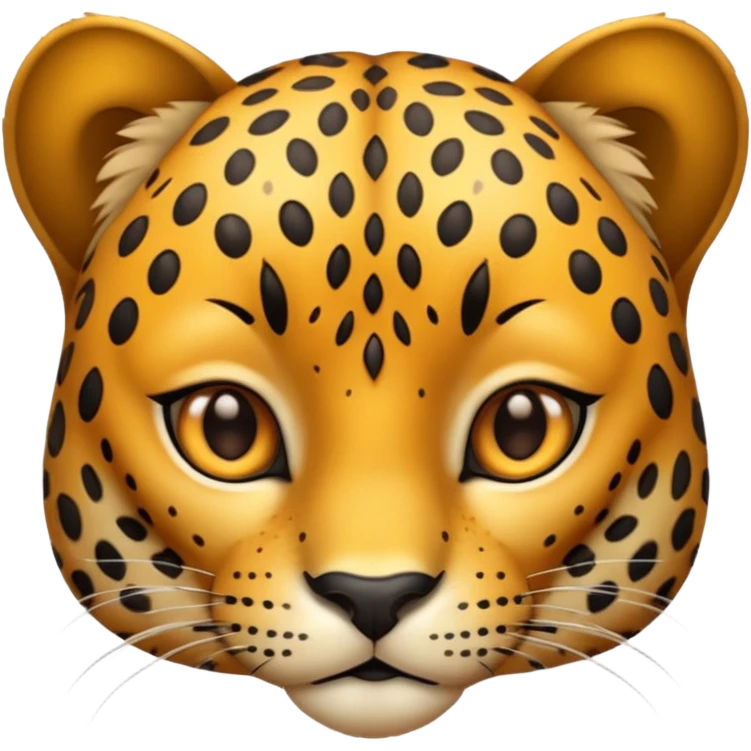 Leopard face with brown eyes 🐆  emoji