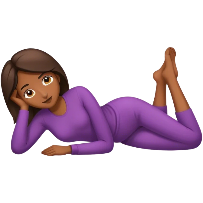 lady laying down w knees bent full body  emoji