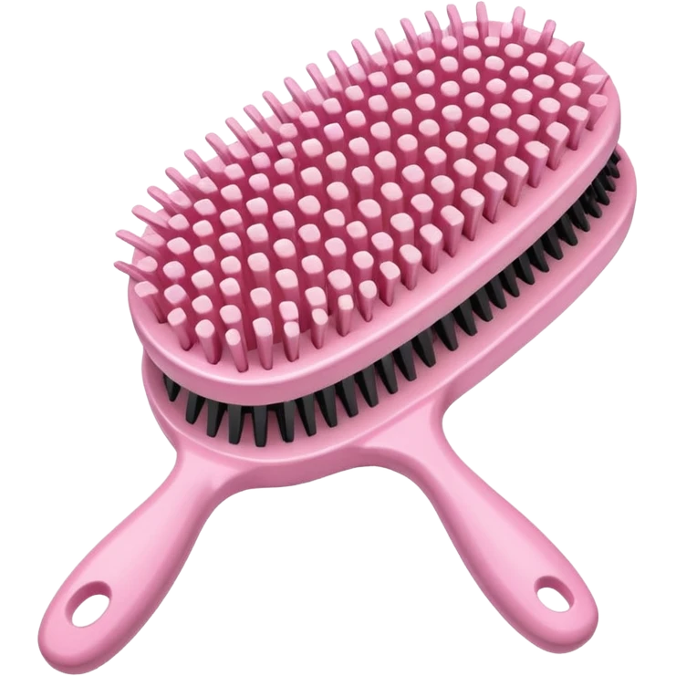 light pink hairbrush apple emoji style variation 4 emoji