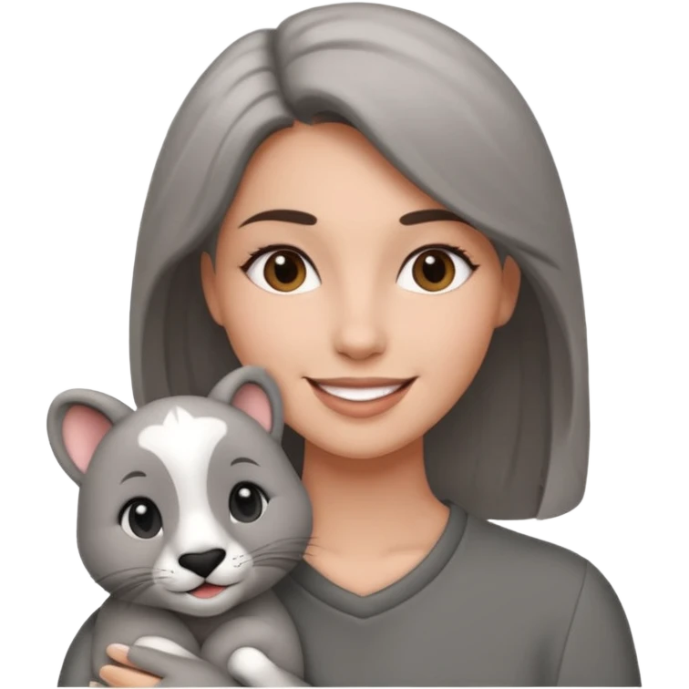 열정적인, 멋있는, 동물을 좋아하는 (흑백 회색조), 야한 여자 emoji