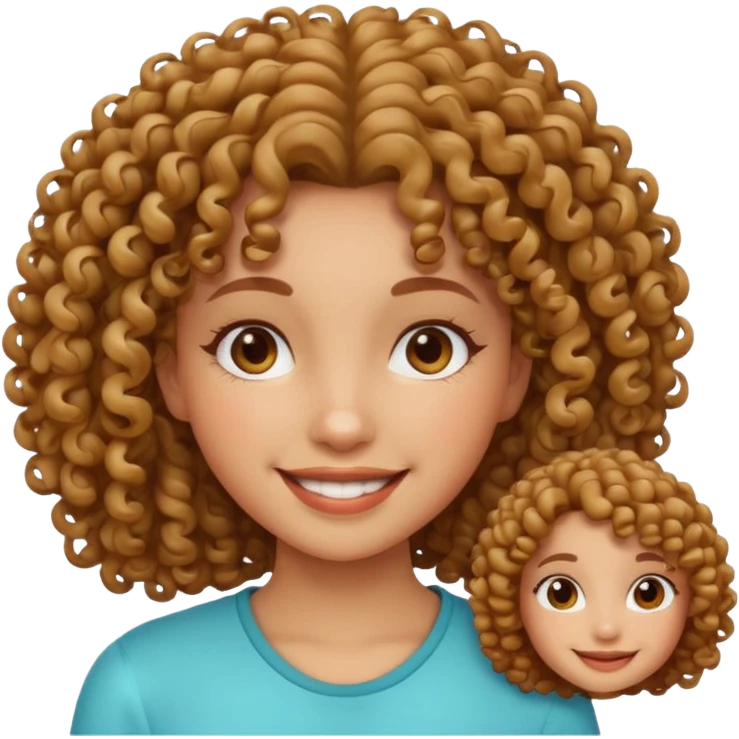Menina cacheada emoji