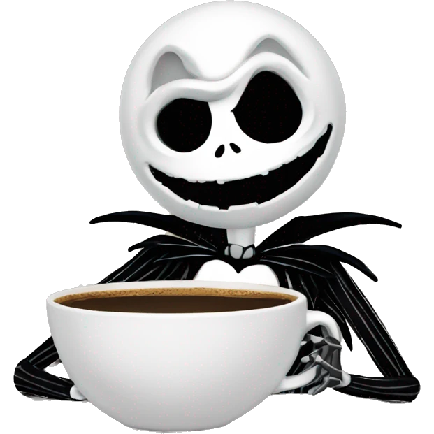 jack skellington with Coffee emoji