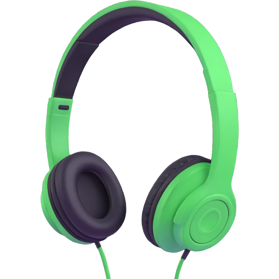 green headphones emoji