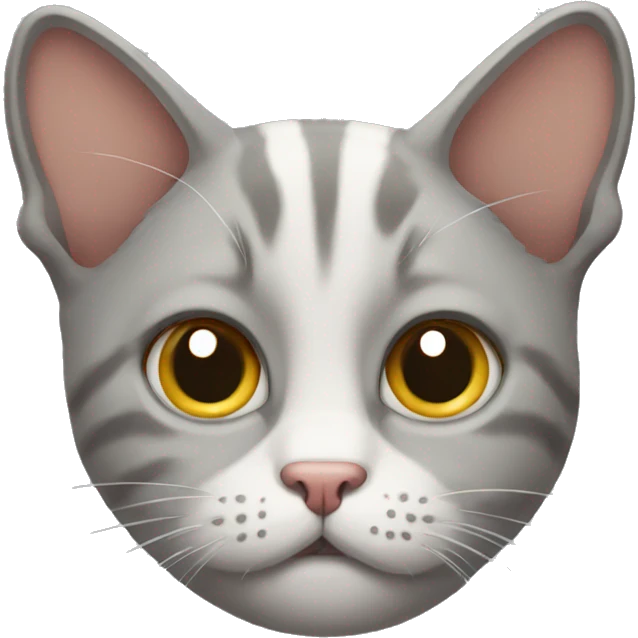 Cat with a Devastated and expression emoji