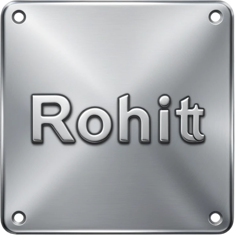 'Rohit' nameplate emoji