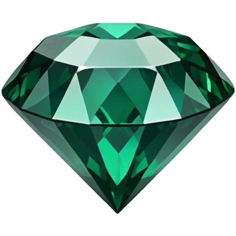 dark emerald color diamond emoji