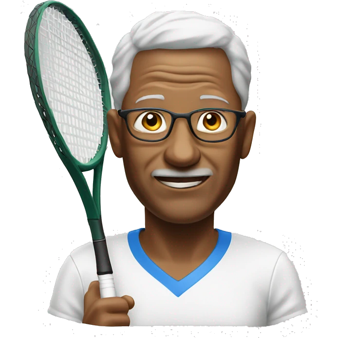 65 year old man playing tennis emoji