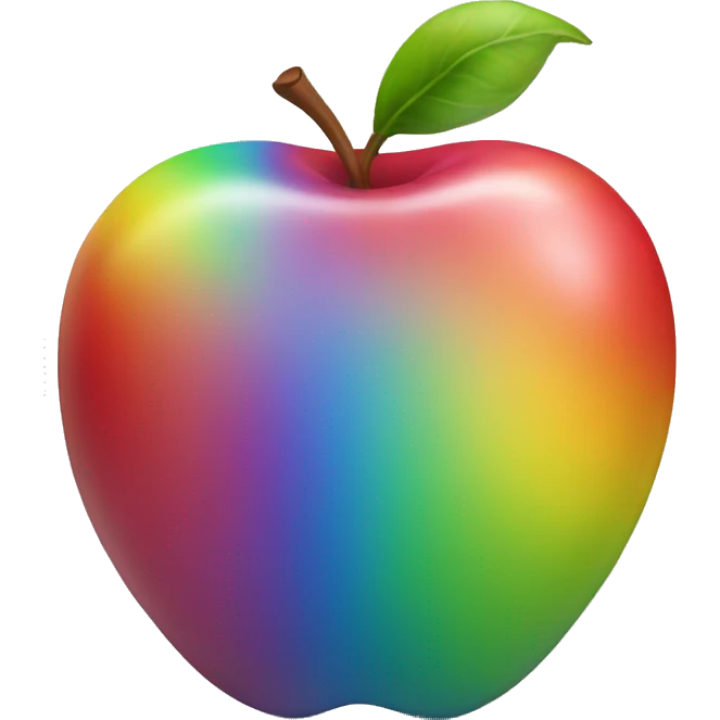 Rainbow apple emoji
