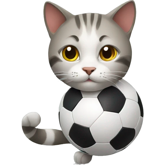 cat playing soccer emoji
