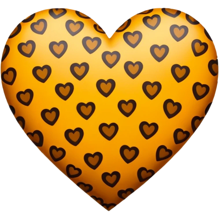 Leopard print heart emoji