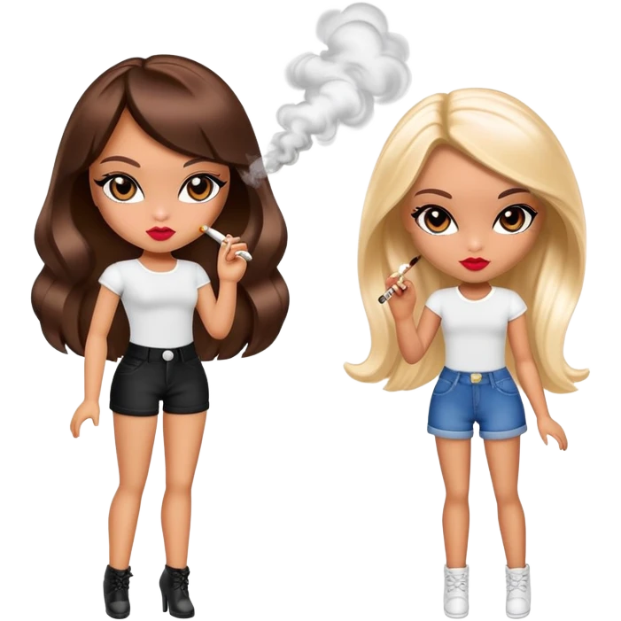 Bratz dolls smoking joints emoji