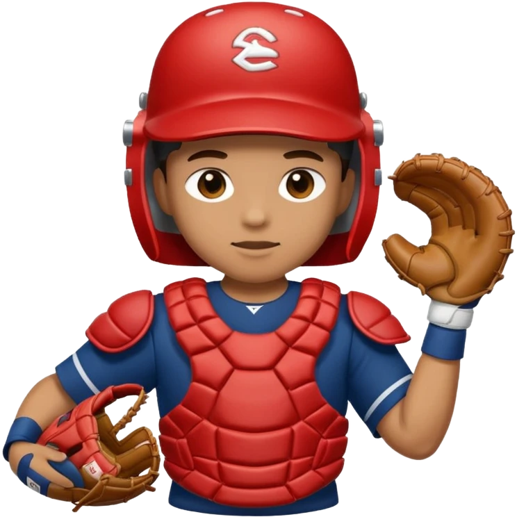 Baseball player with a catchers mitt emoji