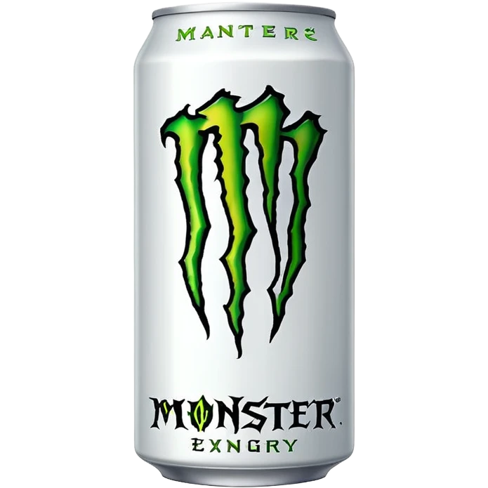   اموجي شعار مونستر بيضاء مشروب طاقة emoji