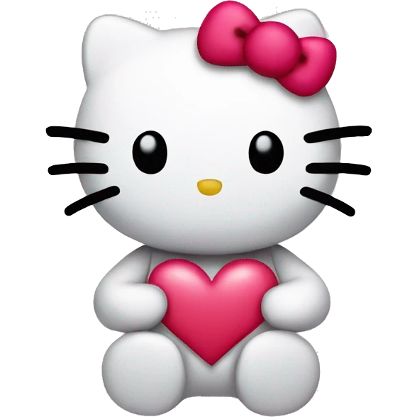 Hello kitty in a heart  emoji