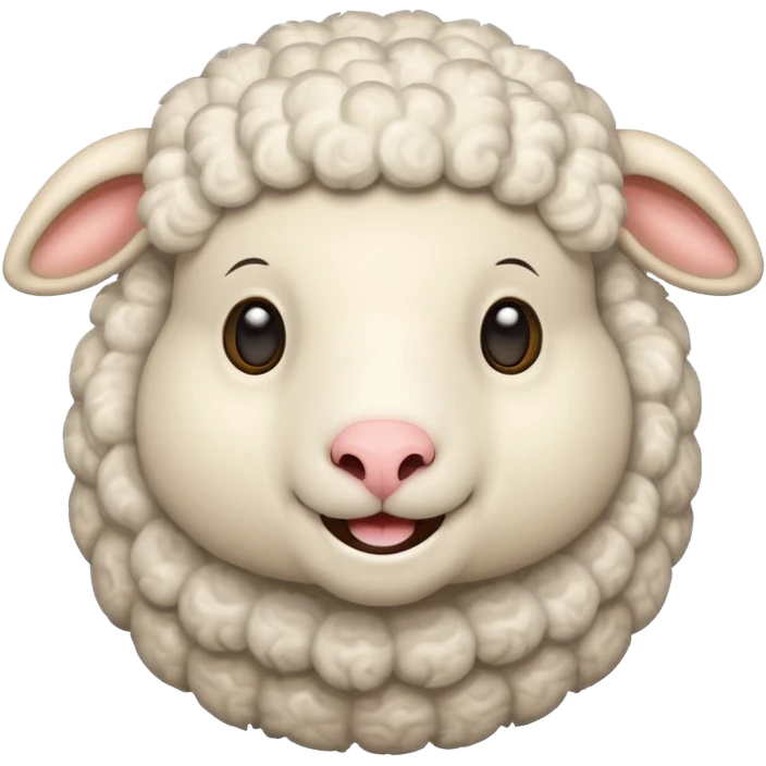 Sheep smiling  emoji
