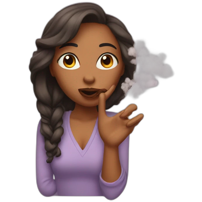 woman blowing a kiss emoji