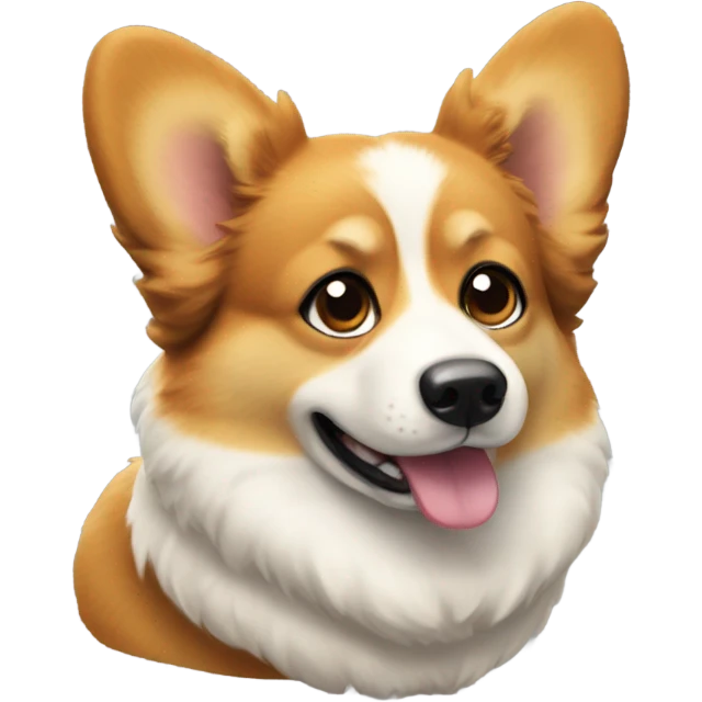 Fluffy corgi emoji