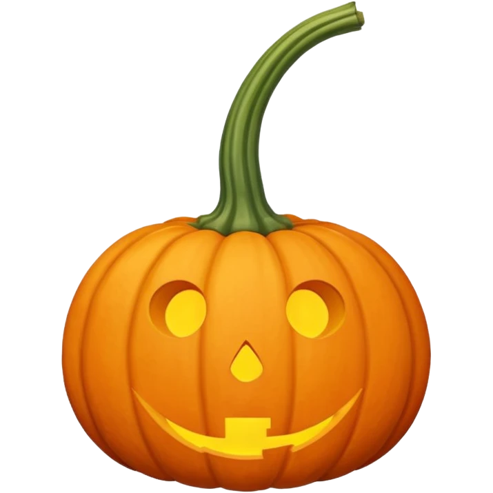 Long Curved Stem Pumpkin emoji