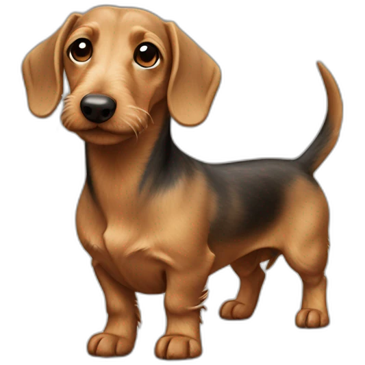 Wirehair dachshund tan emoji