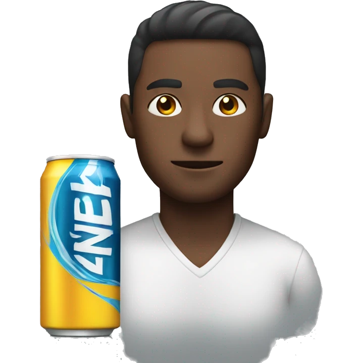 a man a energy drink emoji