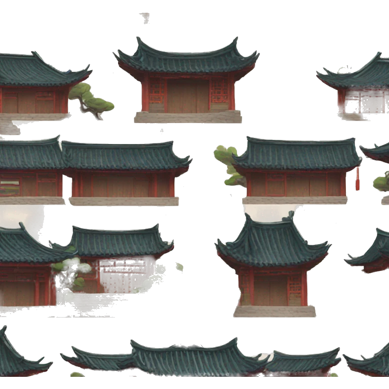 traditional Chinese architecture, village emoji