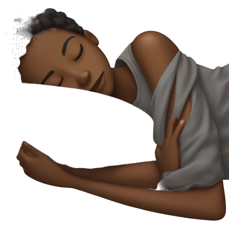 Black girl sleeping emoji