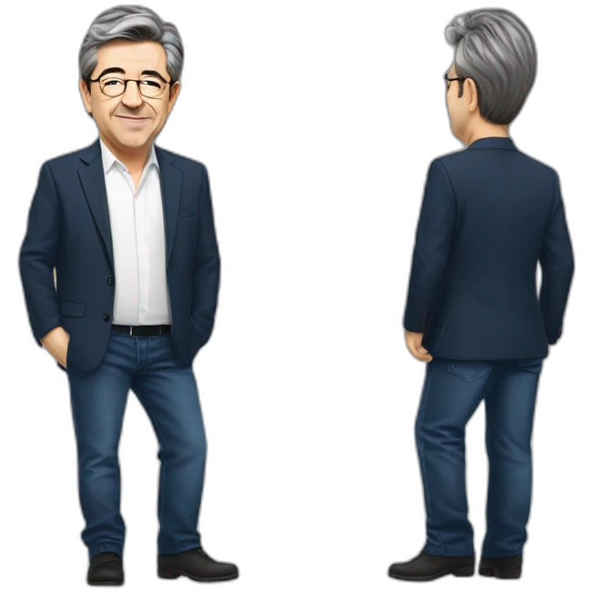 Jean Luc Melenchon with dress emoji