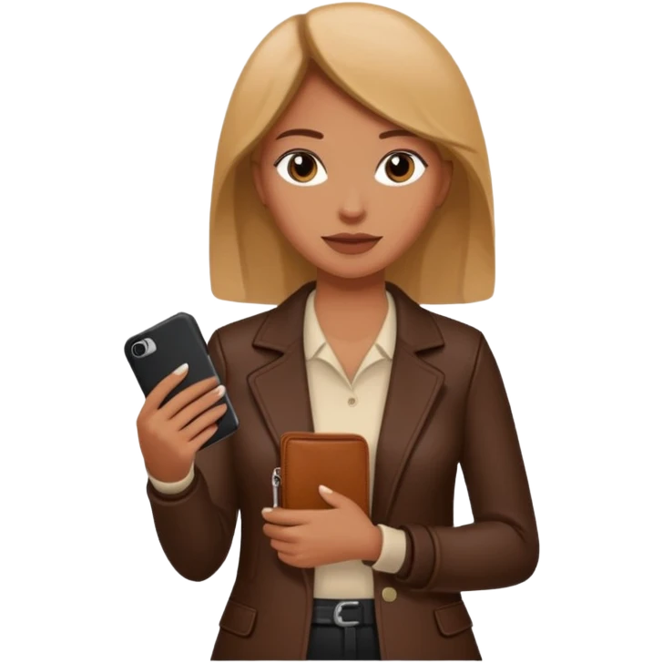 Mujer con cel y cartera  emoji