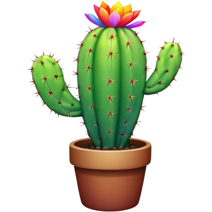 Rainbow cactus  emoji