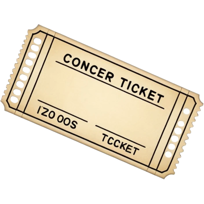 blank concert ticket emoji
