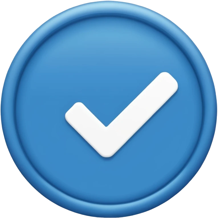 Blue circle Verification tick emoji