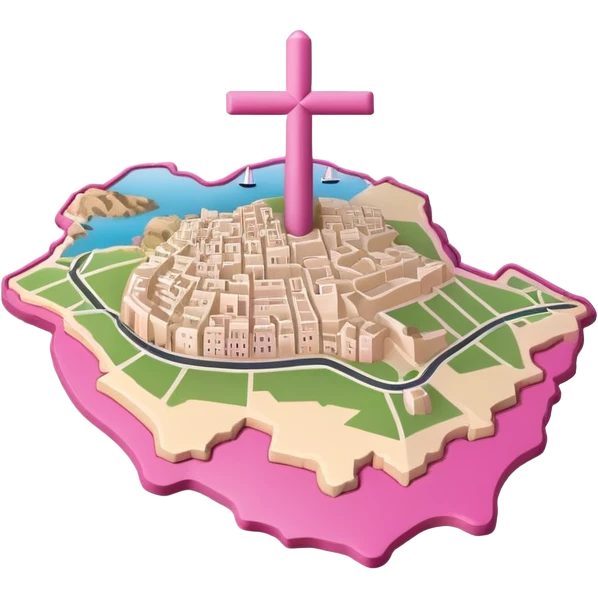 Malta map pink  emoji