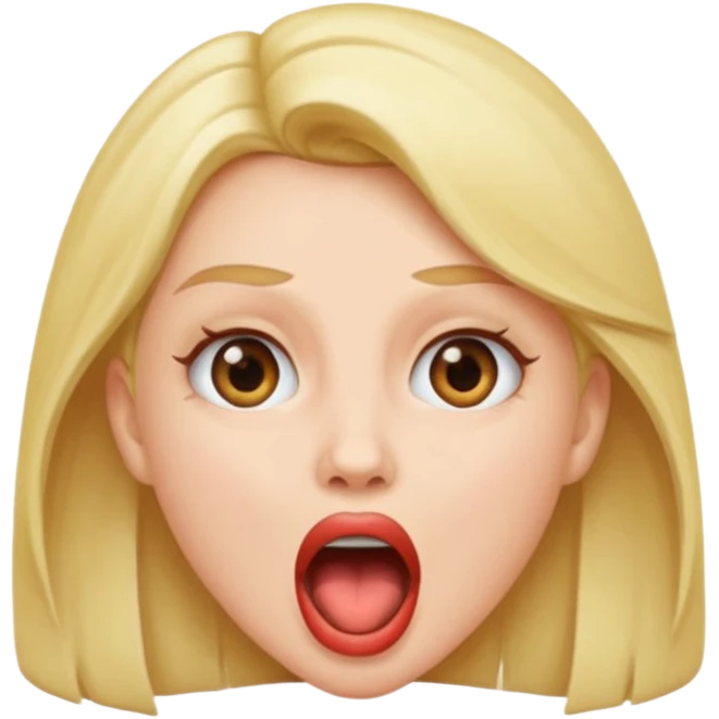 Woman with mouth open  emoji