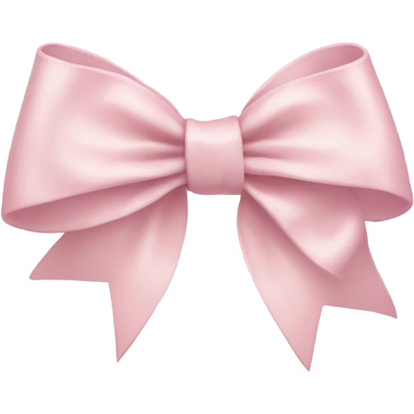 pale pink bow emoji