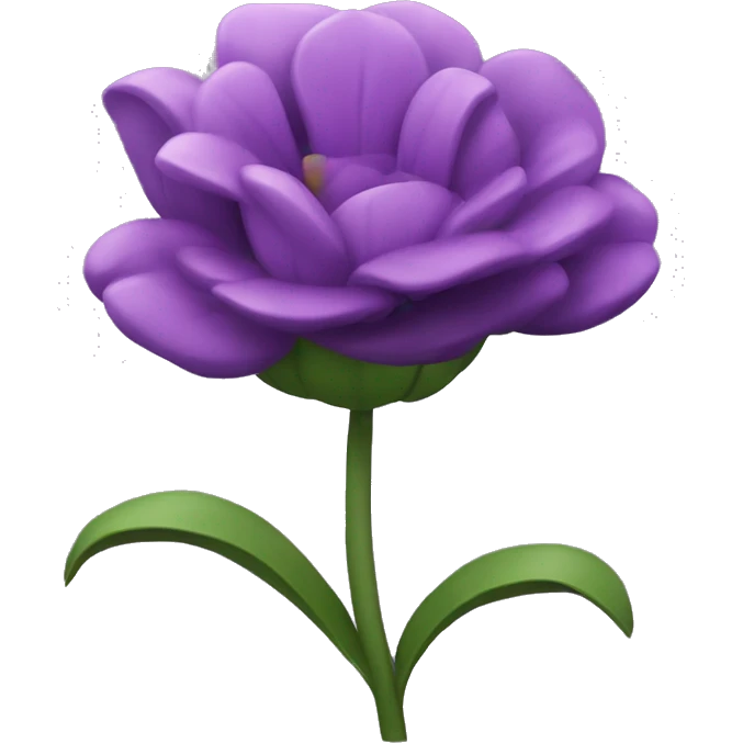 Tubarão roxo com uma flor na cabeça  emoji