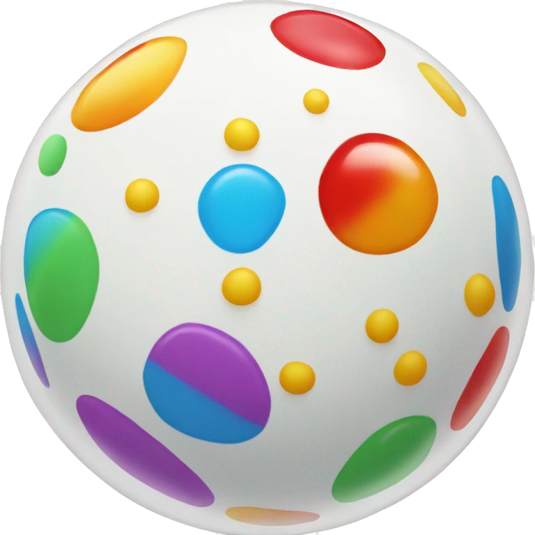 White and rainbow jawbreaker  emoji