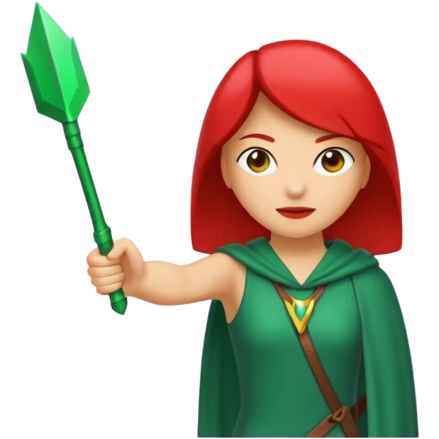Tag vermelha com uma flecha pra cima verde do lado emoji